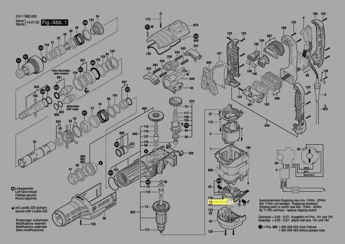 Roulement réf. 1 610 900 026 BOSCH